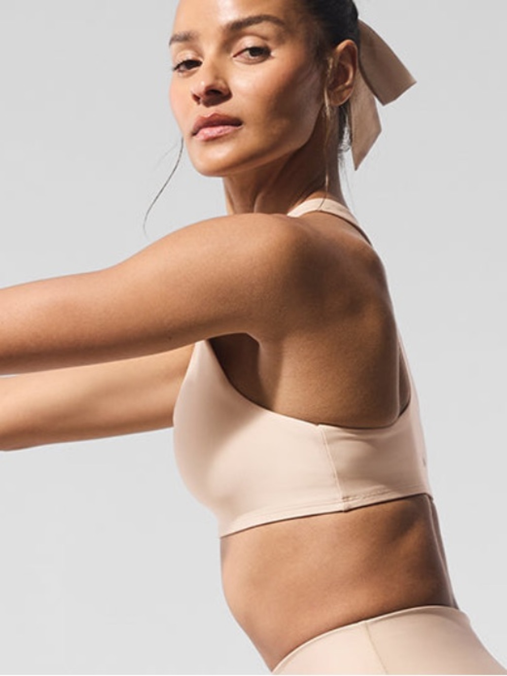 ALO airlift advantage racerback bra NWOT - small MACADAMIA - Picture 3 of 4